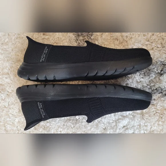 Skechers Slip Ins Hands Free Black Casual Flats Women’s Size 8 - Picture 7 of 9